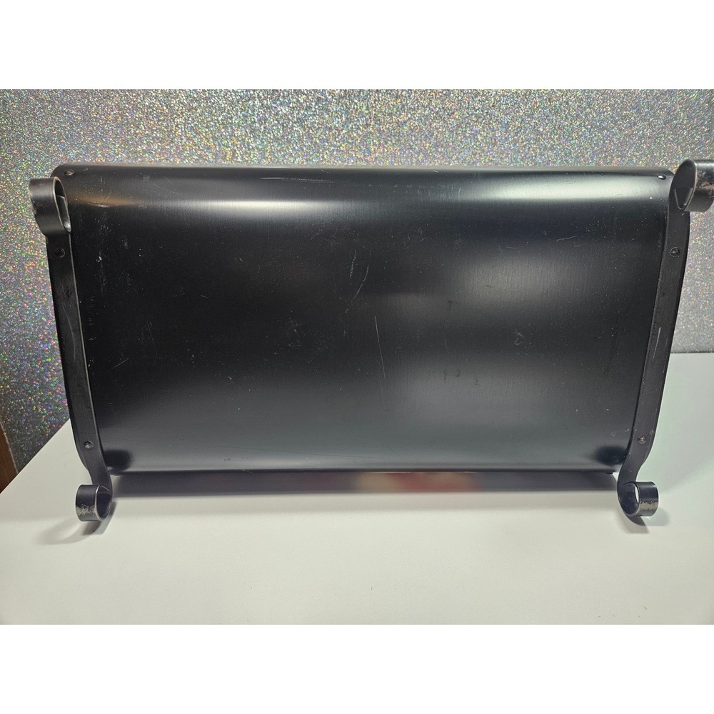 Vintage MCM Handpainted Metal Magazine Rack Geisha Litho Gold Scroll Chinoiserie - Picture 4 of 4